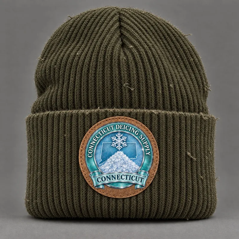 Connecticut Deicing Supply beanie with state badge