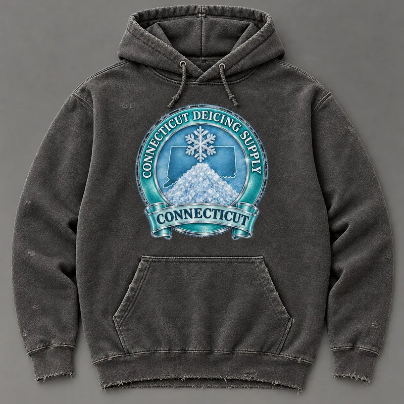 Connecticut Deicing Supply hoodie with state badge